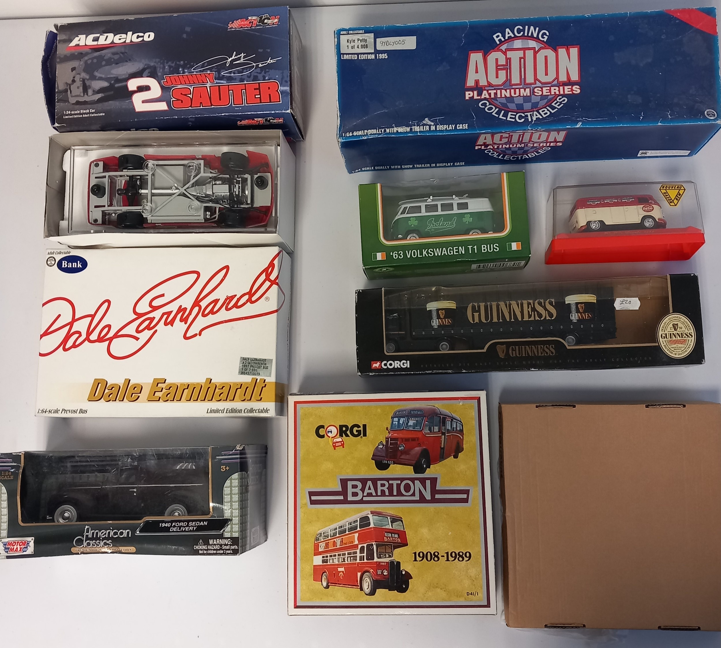 A Collection Of Boxed Scale Model Cars and Trucks To Include Corgi, Dale Earnhardt, American