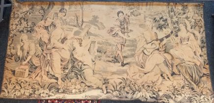 A Large Tapestry Entitled Aventures de Telemaque dapres Rubens. 127 x 250cm The canvas depicts a