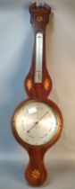 An Edwardian inlaid Barometer [97cm]