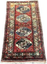 North East Iran 'The Nomads Tent' wool ornate rug. [176x100cm]
