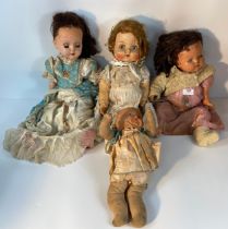 A collection of 1900s moveable limbs dolls; Roddy and D.I.L made in England