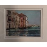 George Devlin RSW Pastel 'Flag Day, Grand Canal', signed. [Frame 50x58cm]