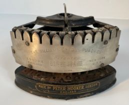 The William cheque punch & co machine made by Peter hooker London [18x11.5cm]