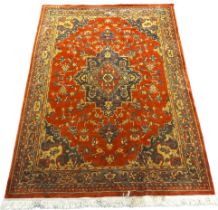 Large Persian red ground wool rug. [260x183cm]