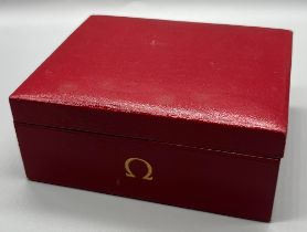 Vintage Omega Constellation watch box in Red.