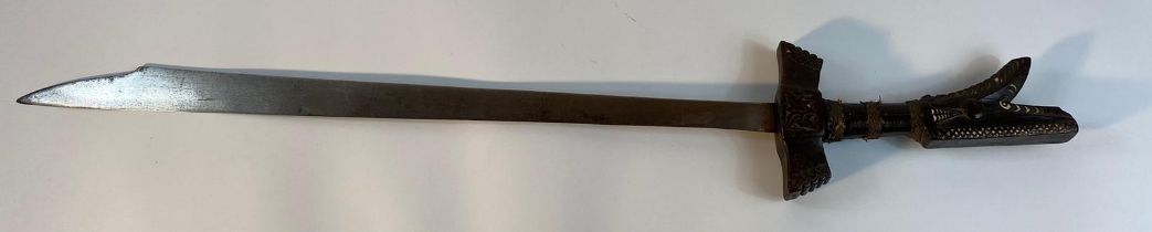 A 19th century Mindanao Kampilan Machete Sword [97cm]