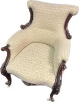 19th century Victorian fireside arm chair.