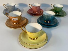 A Royal Albert Gossamer pattern harlequin tea service