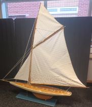Fully rigged model yacht, fully assembled. [170x170cm]