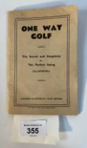 A Carnegie Dunfermline trust 'One way golf' book The secret and simplicity of the perfect swing