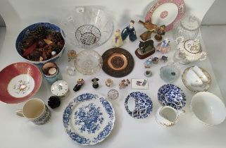 A Selection of collectables porcelain; Royal Doulton lady figures, Copeland Spode bowl & Vintage