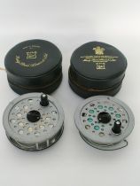 A Hardy brother's Alnwick ltd fly reel along with spare spool & line with 2 original bags