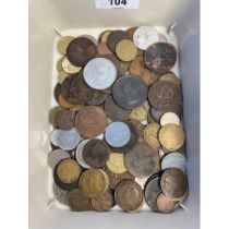 A Collection of mixed world coins; Edward VII 1902 Coronation coin,