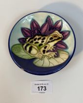 A Moorcroft 'Frog scene' coaster dish by Kerry Goodwin [12cm] marked ‘Design Trial 2.6.20’
