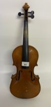 An antique violin in fitted case [52.5cm]