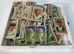 A collection of players cricket cigarette cards; British & Australia players