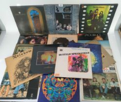 A collection of lps records; Deep purple, rainbow long live rock & roll & jack Bruce