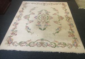 Large Indian Cream Floral Rug [320x280cm]