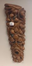 Carved wooden tribal panel [50cm]