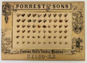 An antique Forrest & sons Kelso N.B trout advertising sign [40x28.5cm]