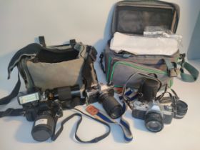 A selection of vintage cameras & lenses