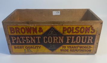A Brown & polsons corn flour antique advertising box