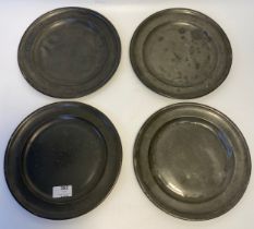 A set of 4 19th century tudric pewter plates