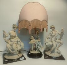 A collection of three G Armani Italian figurines [32cm]
