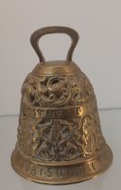 An Antique Religious brass bell [16cm]