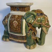 A Large elephant ceramic plant stand [47x42cm]
