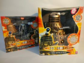 2 Boxes doctor who toys mini RC dalek & other