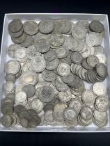 A Large quantity of Silver British coins; Two Shillings, Six pence, Three pence and one Florins [