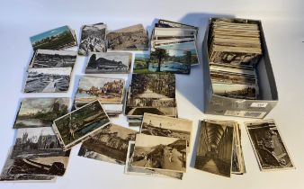 A Large collection of British antique postcards; The fish quay Whitby, Llyn ogwen North Wales & many