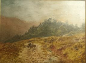 Pollok Nisbet (1848-1922) Oil on canvas ''Entrance in Glen Finglas'', signed. [Frame 56x70cm]