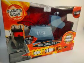 A boxed doctor who remote control K9 dog