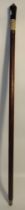 Antique walking cane fitted with a hidden blade. [88cm length]