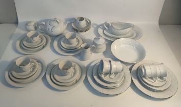 A Selection of Crown Ming dinner ware along with A German Porcelain tea/dinner service