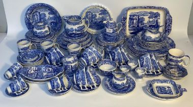 A Large collection of Copeland Spode blue & white tea/dinner