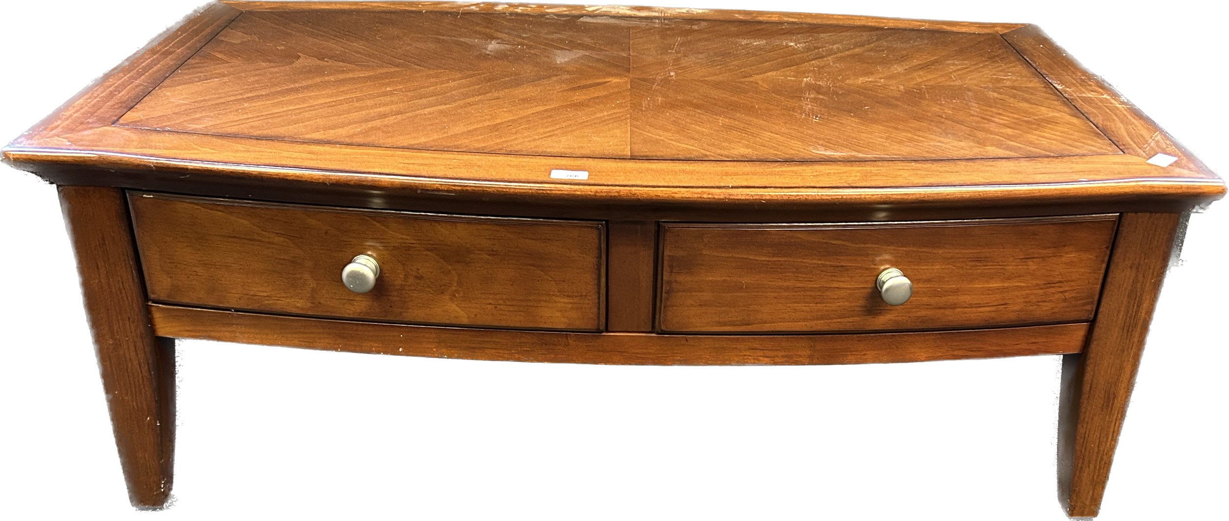 Contemporary coffee table with two drawers [49x132x81cm] - Image 2 of 4