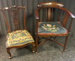 A lot of two 19th century chairs