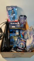 Box of doctor who toys & collectable items