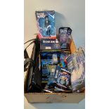 Box of doctor who toys & collectable items