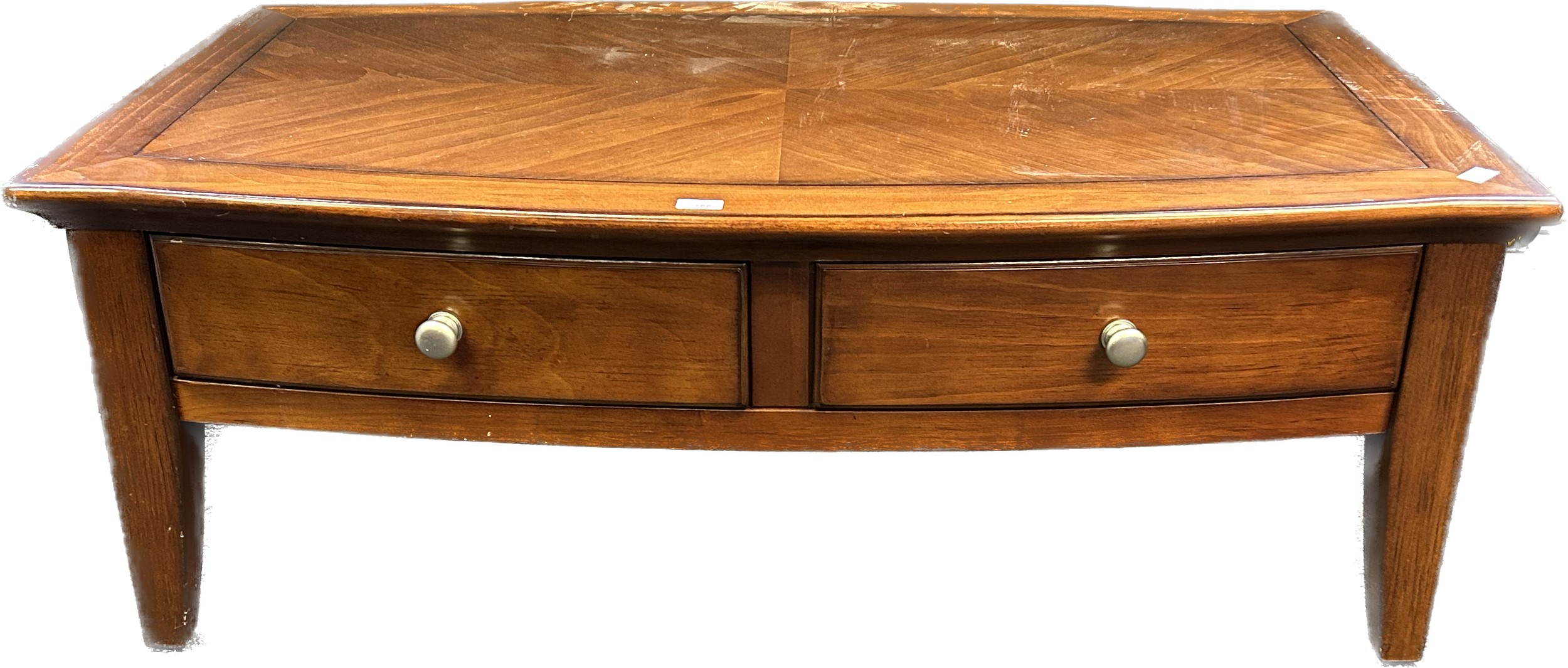 Contemporary coffee table with two drawers [49x132x81cm] - Image 4 of 4