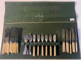 1900s White Newton canteen of cutlery in fitted display