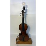 Vintage handcrafted violin lamp