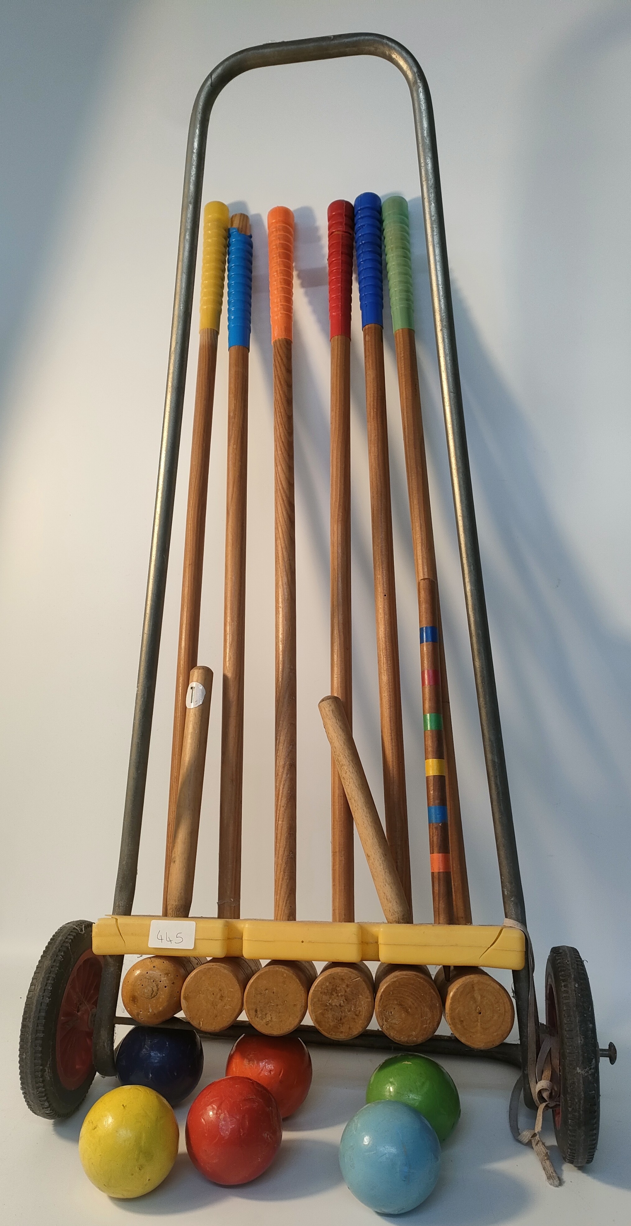 Vintage South Bend 6-Player Croquet Set with croquet balls