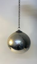 Antique French silver mercury glass witches ball [25cm]