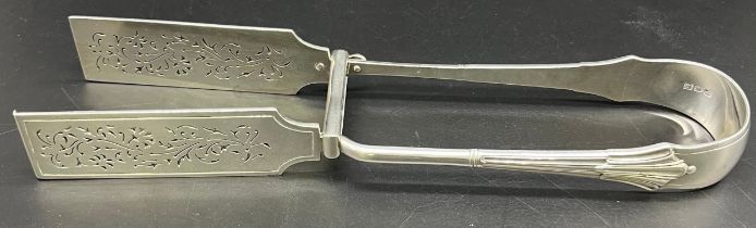 London Silver Asparagus tongs by Francis Higgins III, Dated 1903. [209grams] [24.5cm in length]