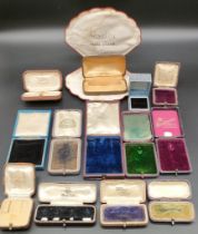 Collection of antique jewellery boxes.
