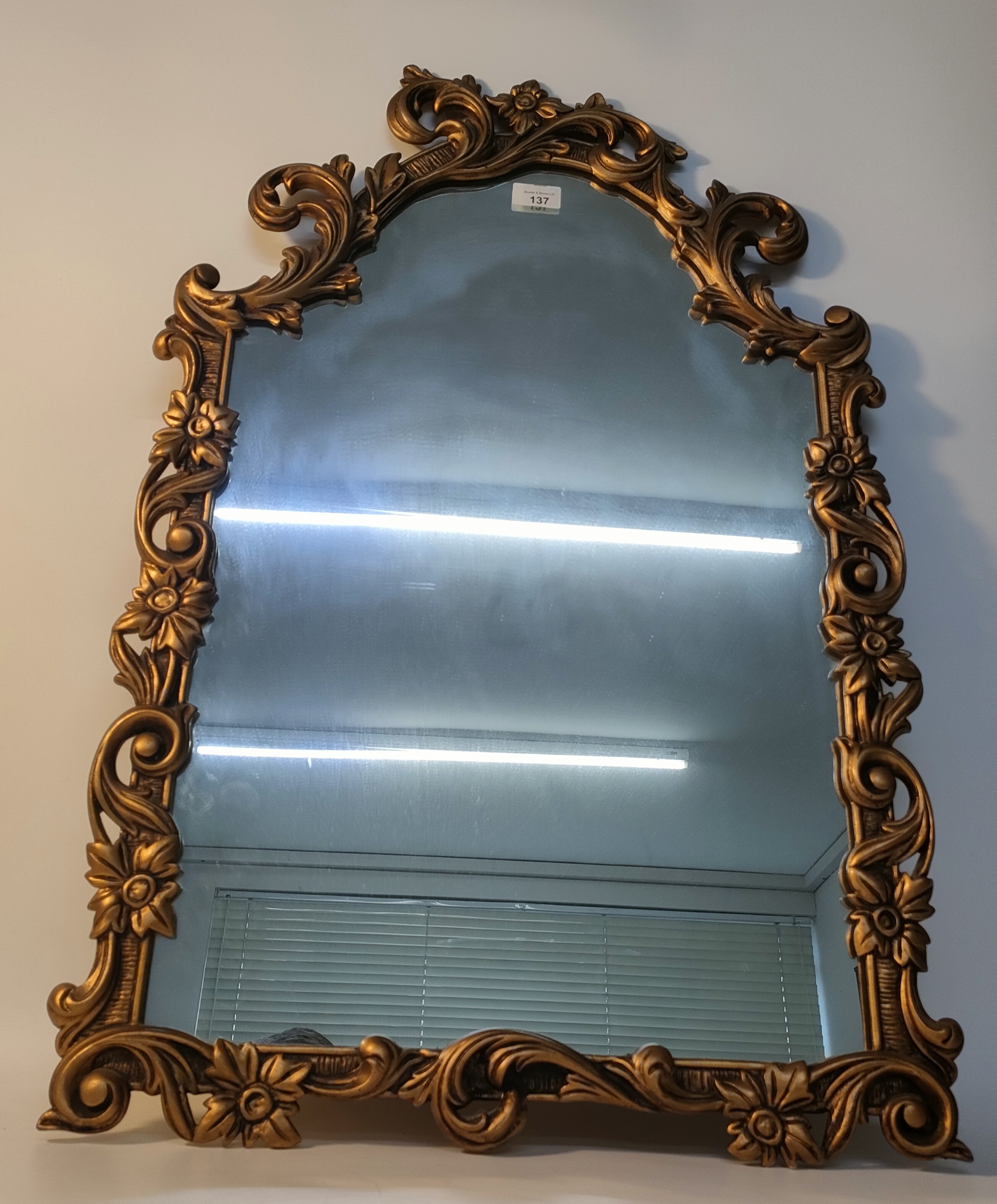 20th century wooden gilt framed mirror [81x54cm]